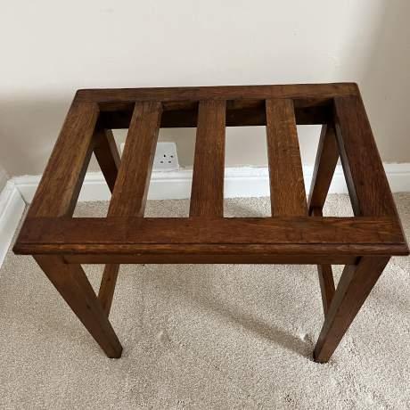 An Oak Vintage Luggage Rack image-1