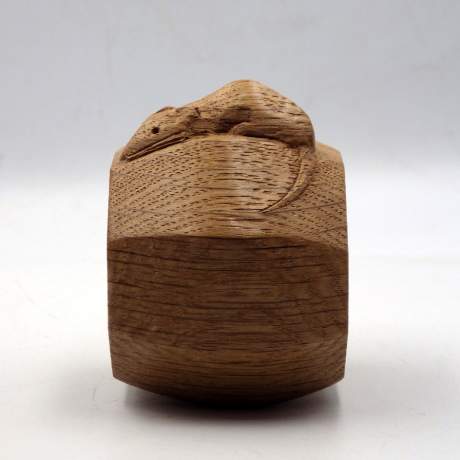 Mouseman Robert Thompson Carved Oak Mouse Napkin Ring image-3