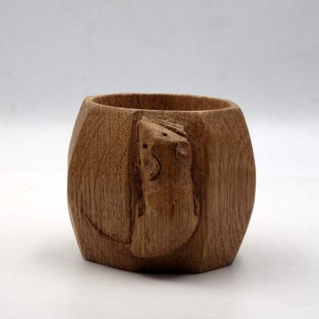 Mouseman Robert Thompson Carved Oak Mouse Napkin Ring image-5