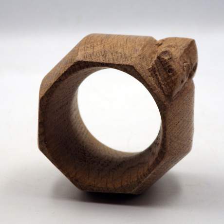 Mouseman Robert Thompson Carved Oak Mouse Napkin Ring image-7