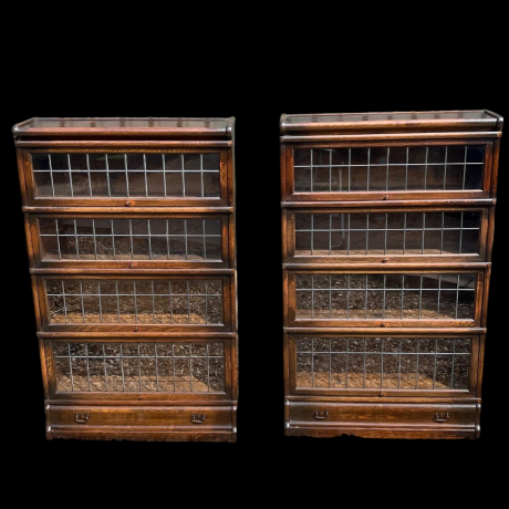 A Good Pair of Oak Globe Wernicke Bookcases image-1