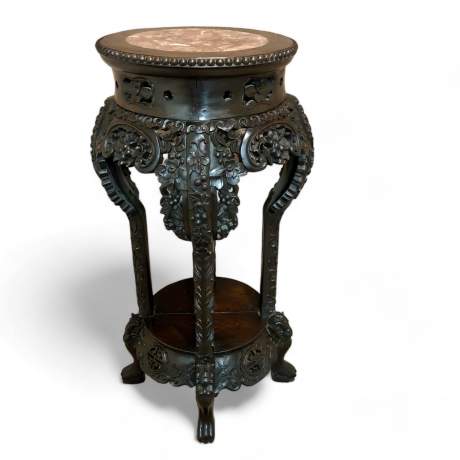 19th Century Oriental Hardwood Stand image-1