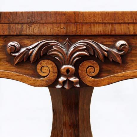 William IV Early 19th Century Rosewood Foldover Tea Table image-10