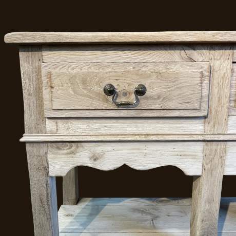 Rustic English Oak solid Hall table side table image-4