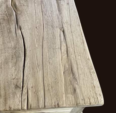 Rustic English Oak solid Hall table side table image-3