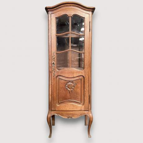 Vintage French Oak Display Cabinet image-1