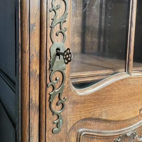 Vintage French Oak Display Cabinet image-2