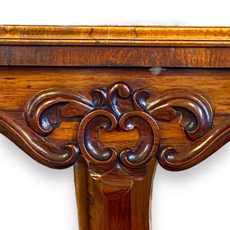 William IV Rosewood Foldover Card Table image-7