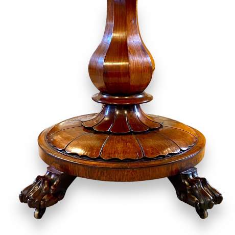 William IV Rosewood Foldover Card Table image-8