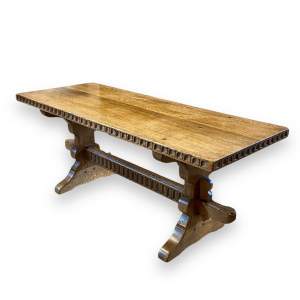 20th Century Solid Oak Peg Construction Coffee Table