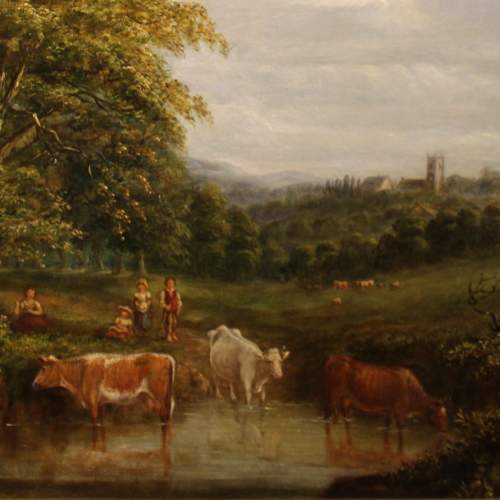 19th Century Landscape with Cattle image-3