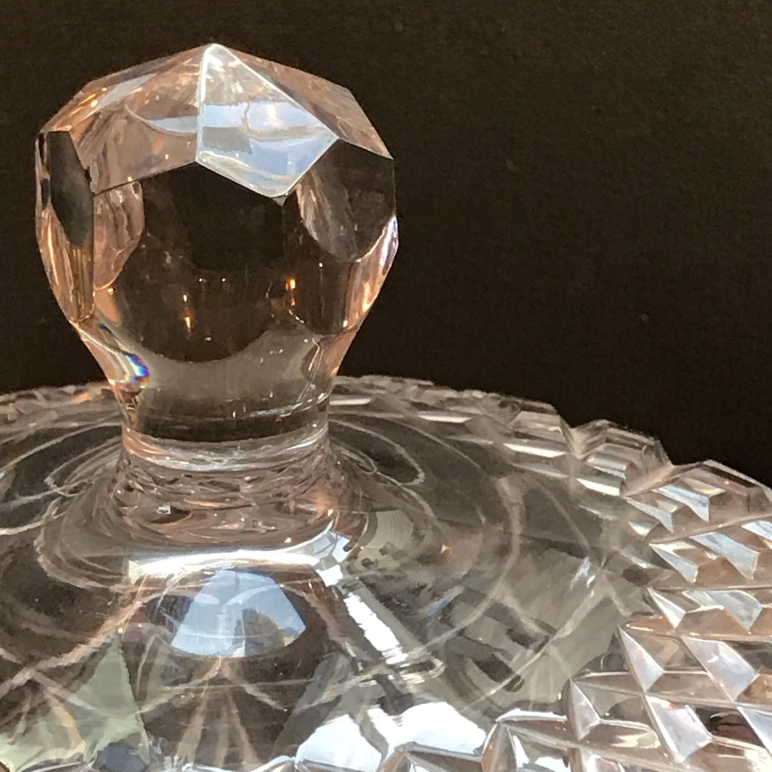 Lead Crystal Dome Topped Cheese Dish - Antique Glass - Hemswell Antique ...