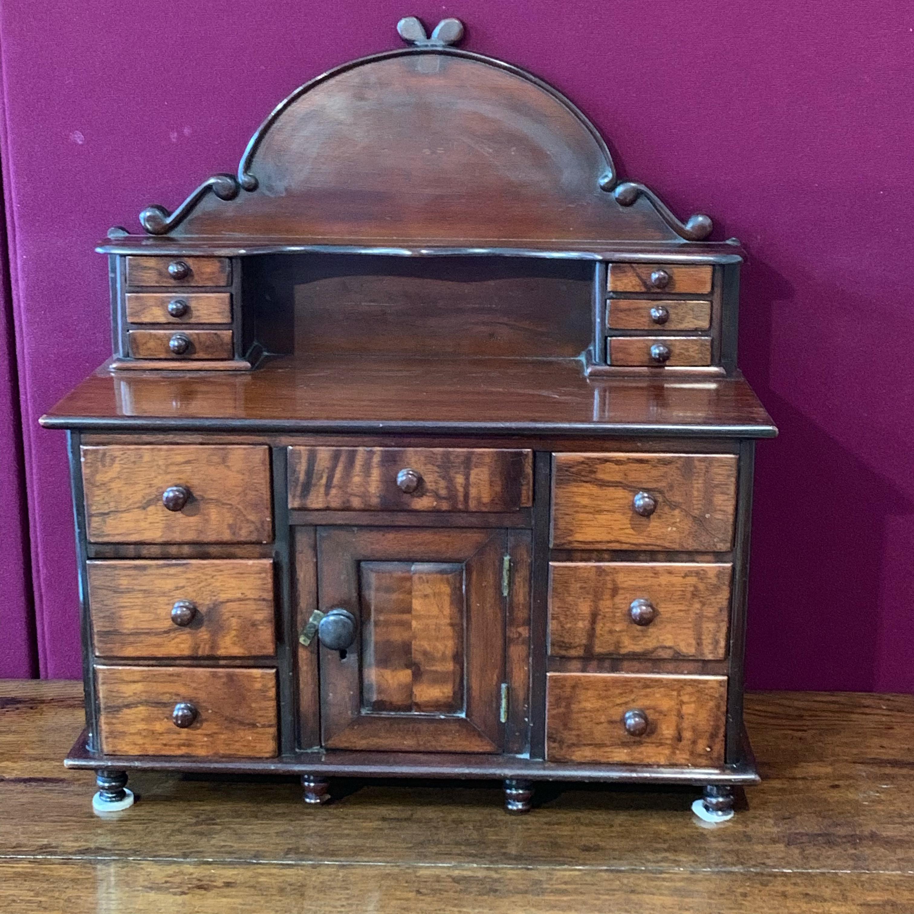 19th Century Miniature Mahogany Lincolnshire Dresser Tantalus