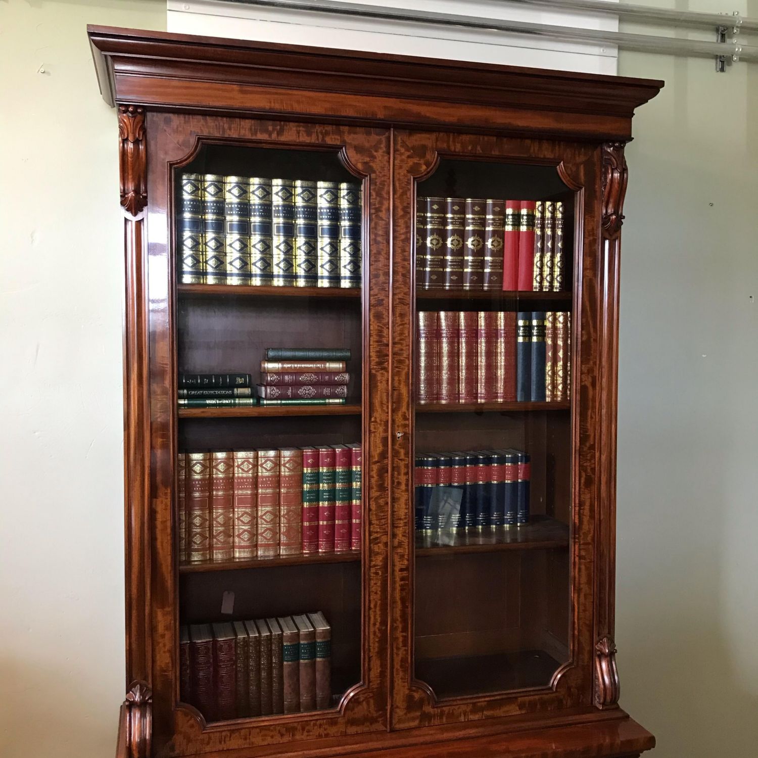 Victorian Mahogany Library Bookcase - Antique Bookcases - Hemswell ...