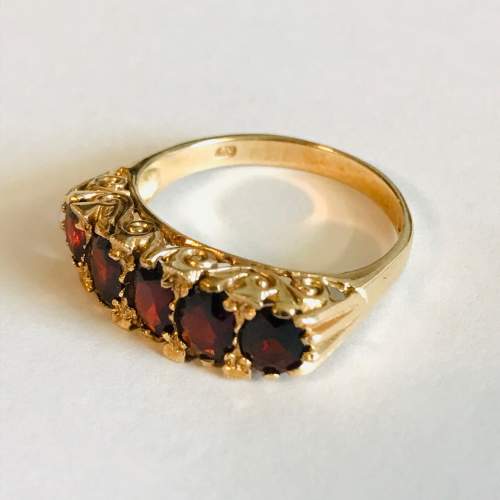 Vintage Five Stone Garnet Ring - Jewellery & Gold - Hemswell Antique ...
