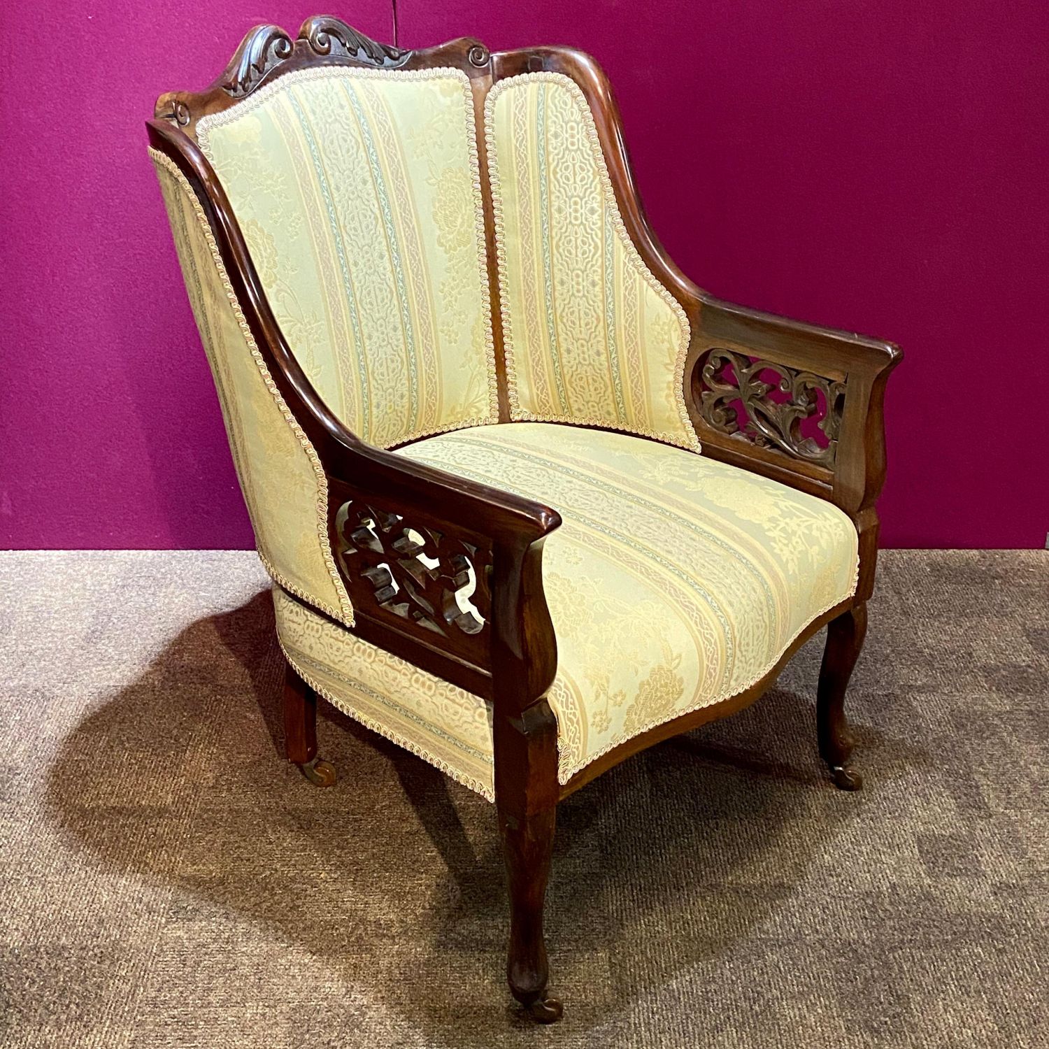 Mahogany Edwardian Salon Type Chair - Antique Chairs - Hemswell Antique