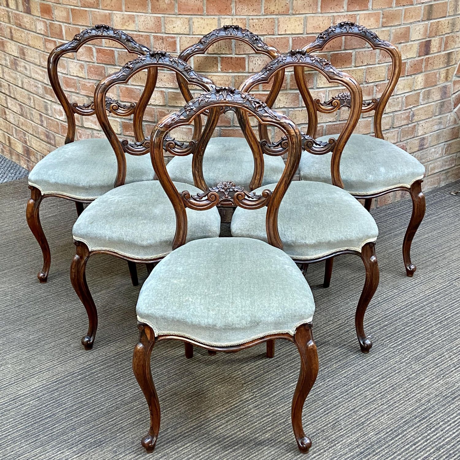 Victorian Set Of Six Rosewood Carved Dining Chairs Antiques Hemswell Antique Centres