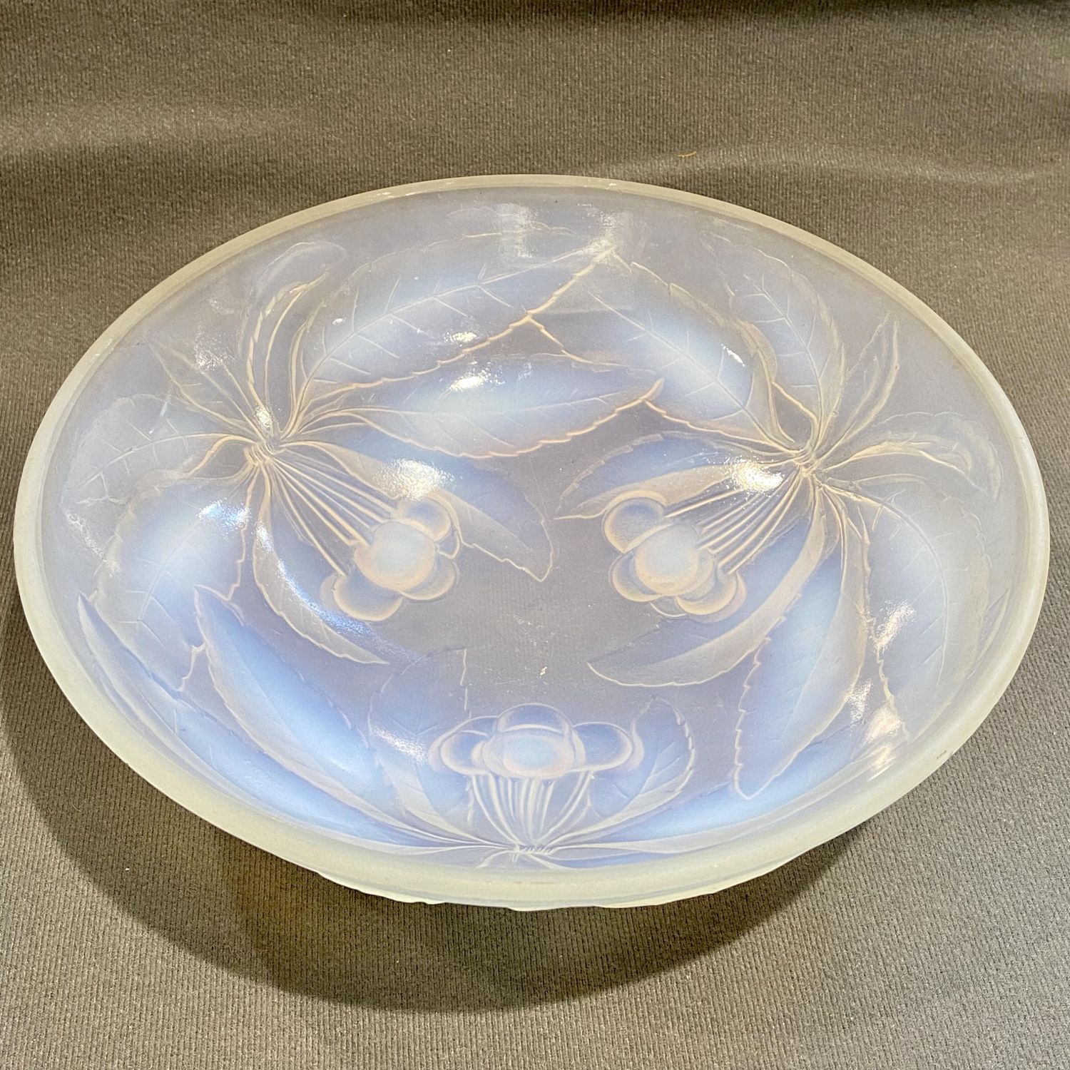 Art Nouveau French Opalescent Glass Footed Bowl - Glass ...