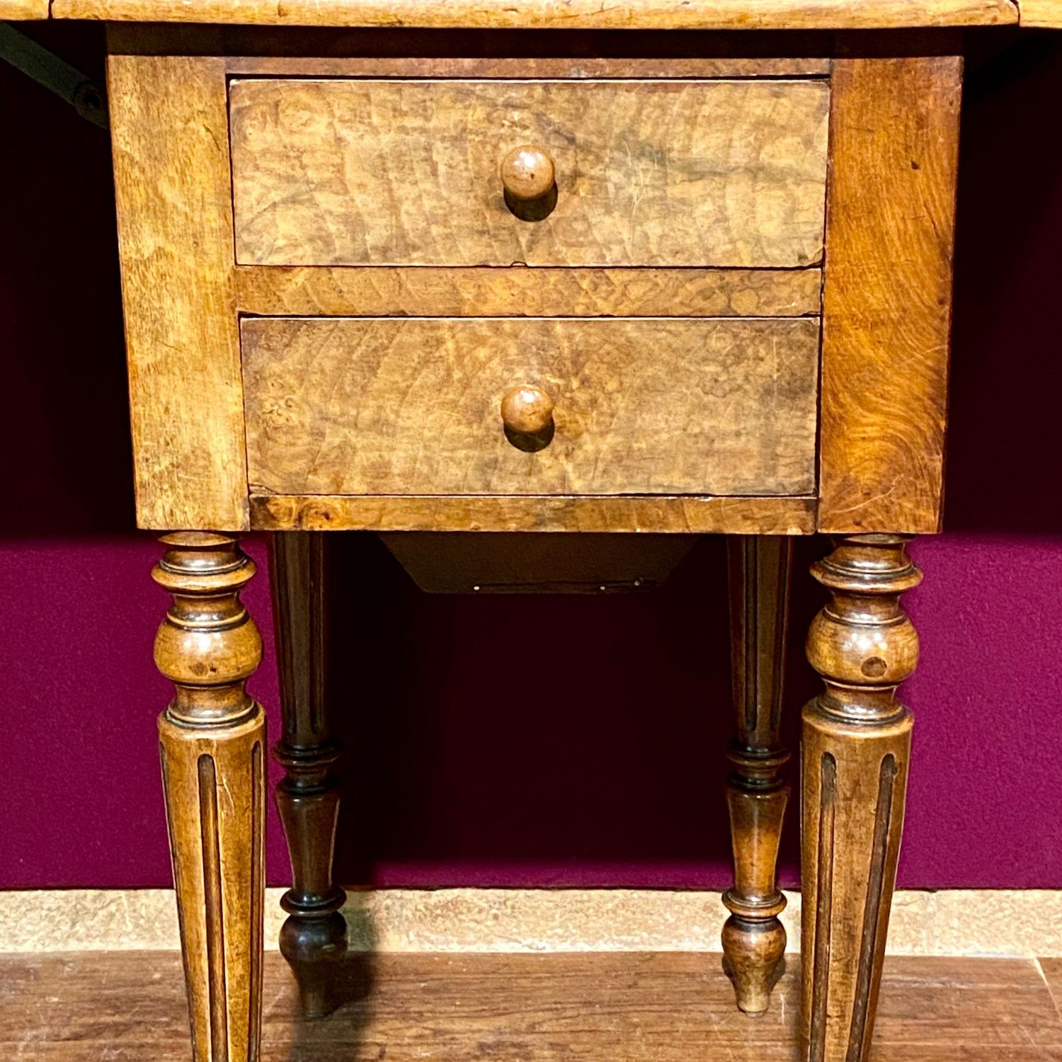 Victorian mahogany Drop Leaf Sewing Table - Antique Tables - Hemswell