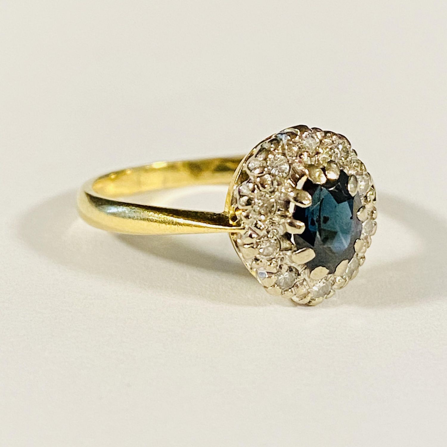 Vintage 18ct Gold Diamond and Sapphire Ring - Jewellery & Gold ...