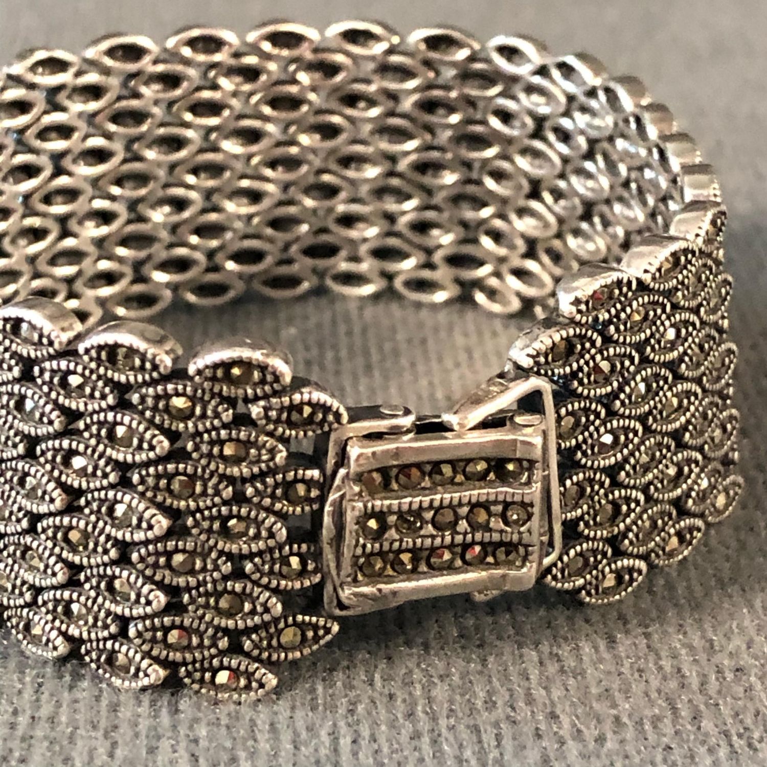 Silver Marcasite Bracelet - Jewellery & Gold - Hemswell Antique Centres