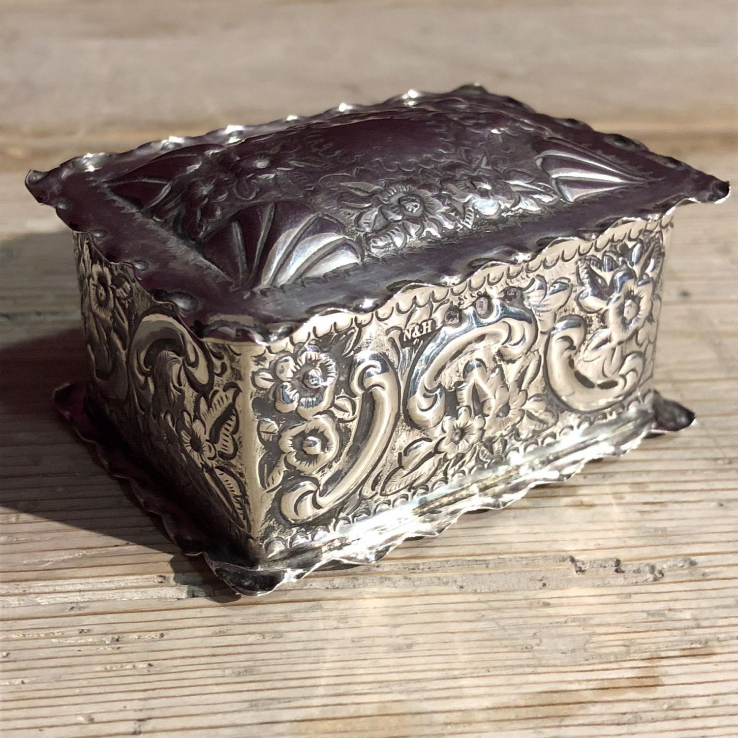 Victorian Silver Trinket Box Antique Silver Hemswell Antique Centres 8749