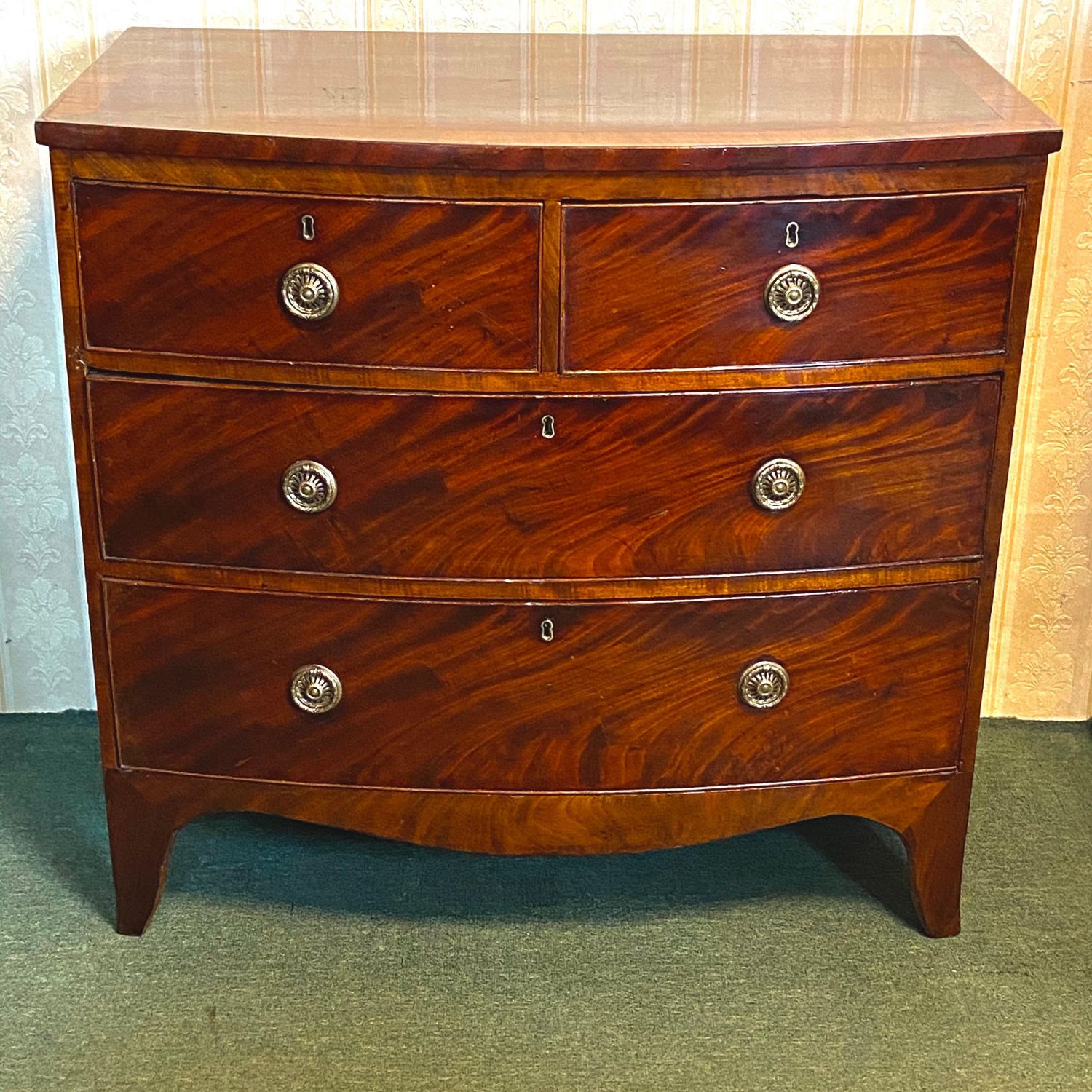 Mahogany Bow Fronted Chest Of Drawers Antique Chest Of Drawers Hemswell Antique Centres