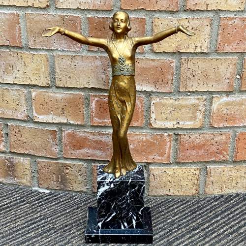 Art Deco Nude Female Figurine On A Marble Base Bronzes Hemswell 