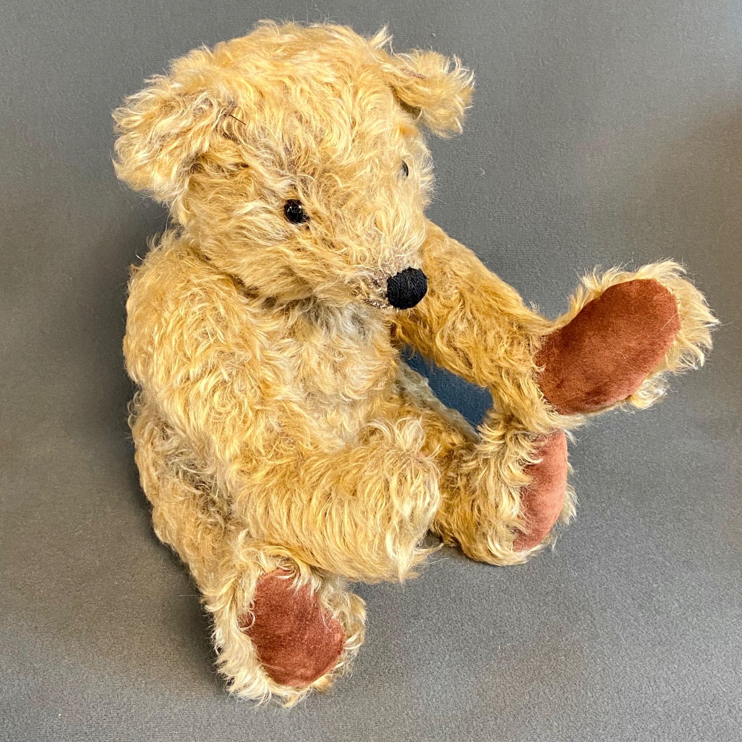 Early 20th Century Jointed Mohair Teddy Bear Vintage Toys And Games