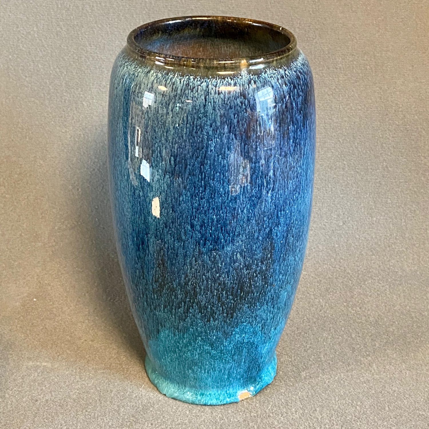 Rare Isle of Wight Pottery Blue Vase - Ceramics - Hemswell Antique Centres