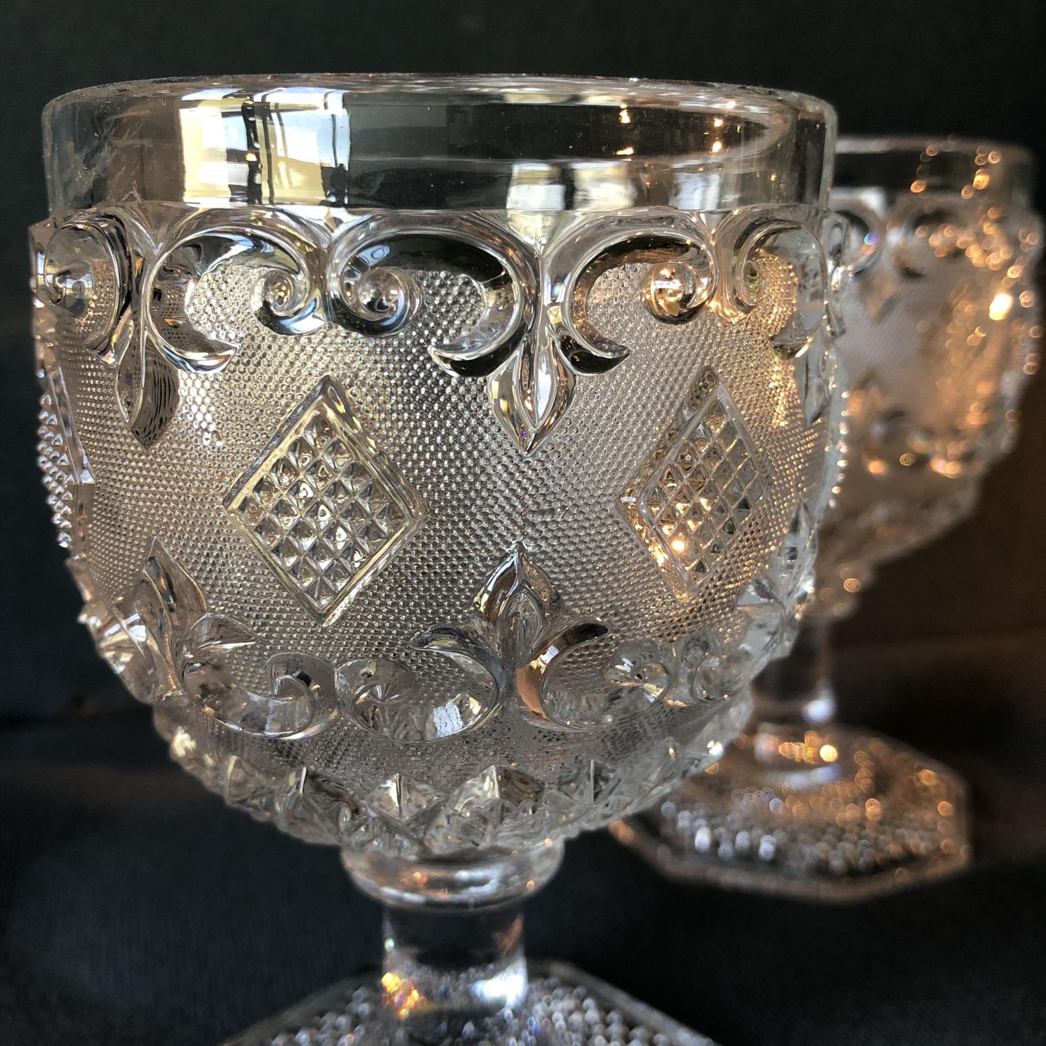 Pair Of Victorian Glass Goblets Antique Glass Hemswell Antique Centres