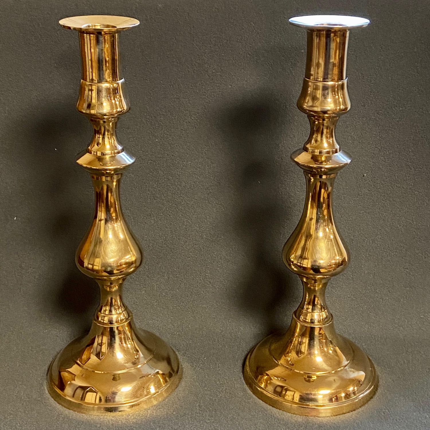 20th Century Pair of Brass Candlesticks Gifts for Every Occasion Hemswell Antique Centres