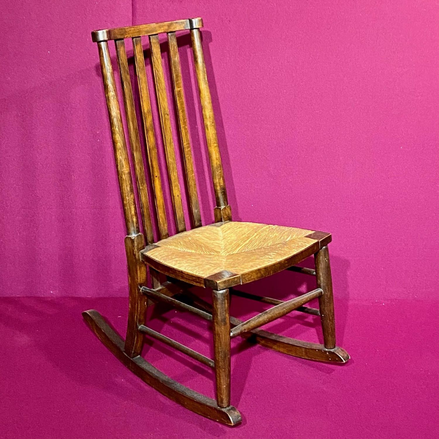 rush seat rocking chair