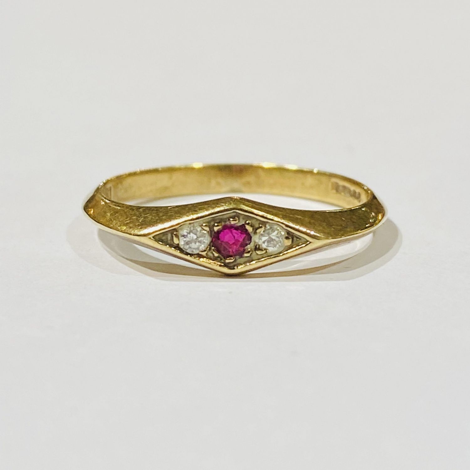 Vintage 9ct Gold Diamond And Ruby Ring - Jewellery & Gold - Hemswell