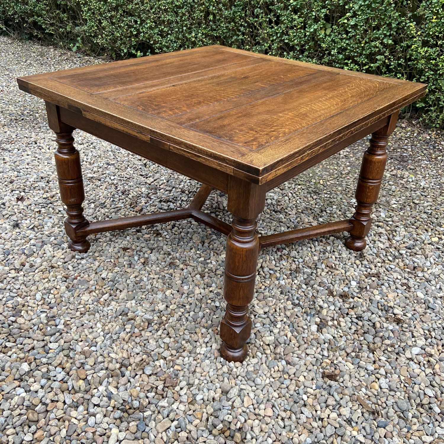 Solid Oak Draw Leaf Extending Dining Table Antique Dining Tables