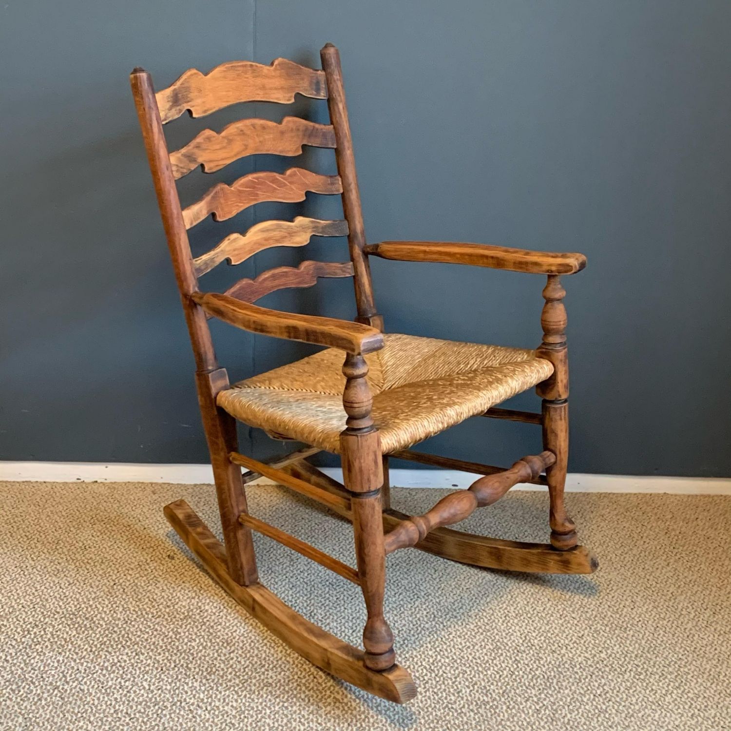 Rush Seat Rocking Chair Antique Chairs Hemswell Antique Centres