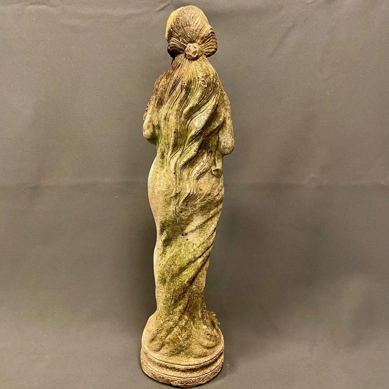 Decorative Garden Statuette of a Lady With Flowers - Architectural