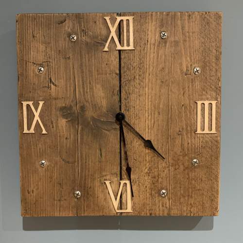 wood scaffold plank clock