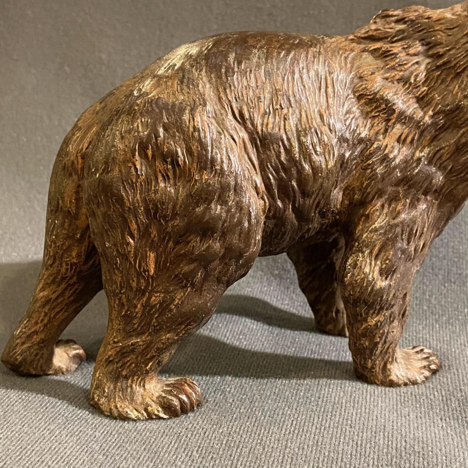 Late 19th Century Cold Painted Bronze Bear - Bronzes - Hemswell Antique ...