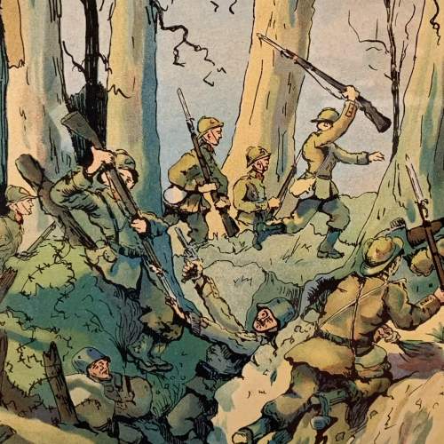 WW1 Belgium Original Lithograph - Paintings & Prints - Hemswell Antique ...