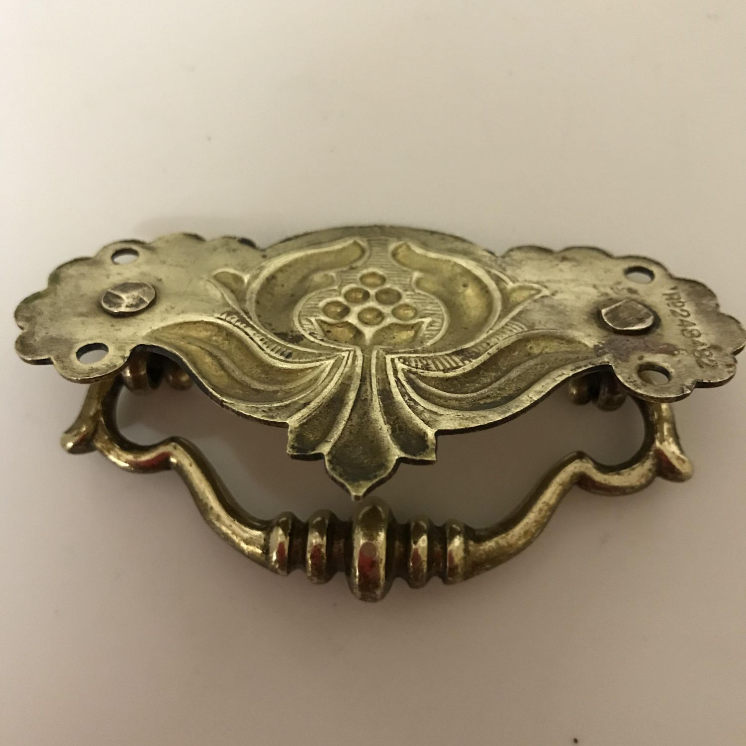 Set of 6 Art Nouveau Brass Drawer Handles circa 1900 Gifts for Every