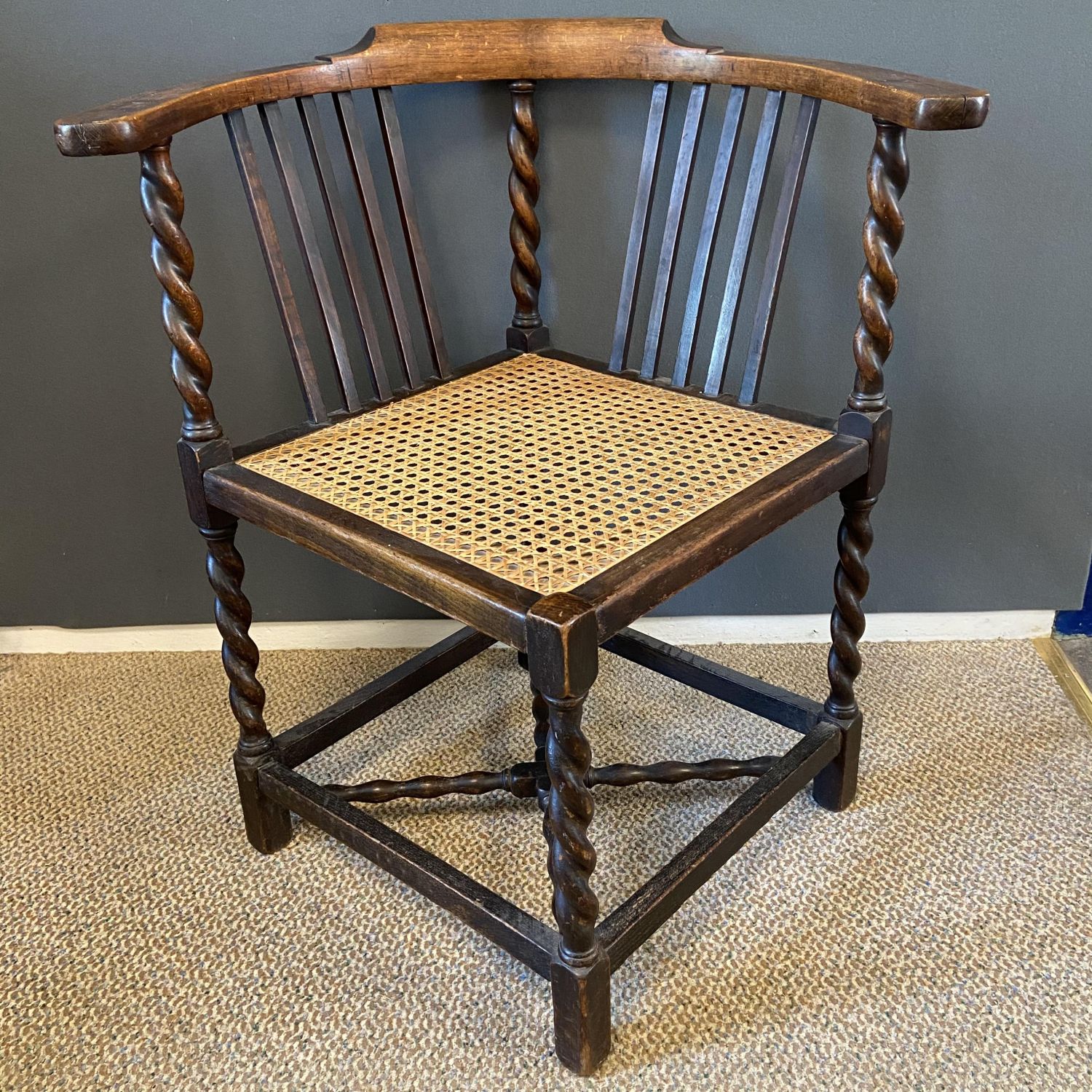 oak corner chair