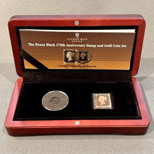 London Mint Office 170th Anniversary Gold Coin and Penny Black ...