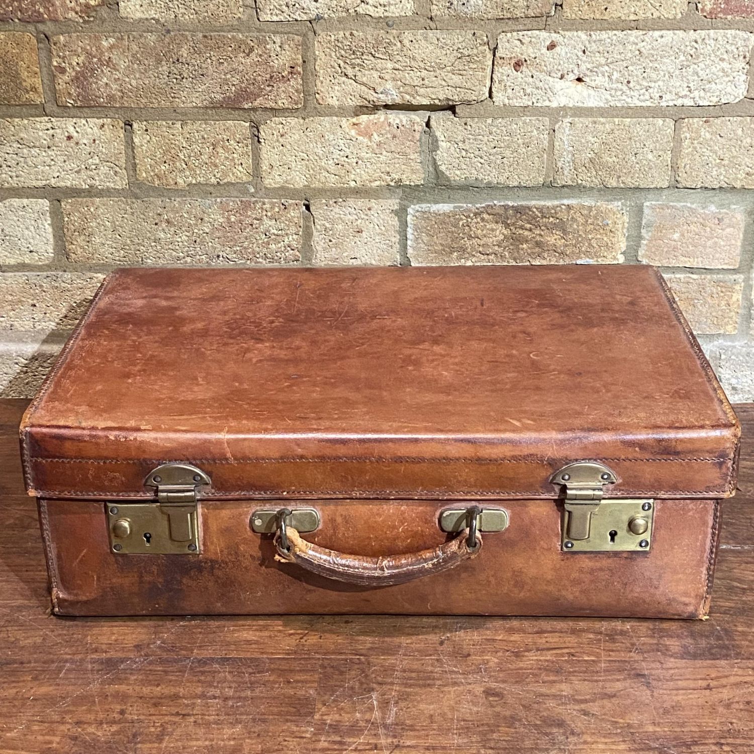 vintage leather suitcase