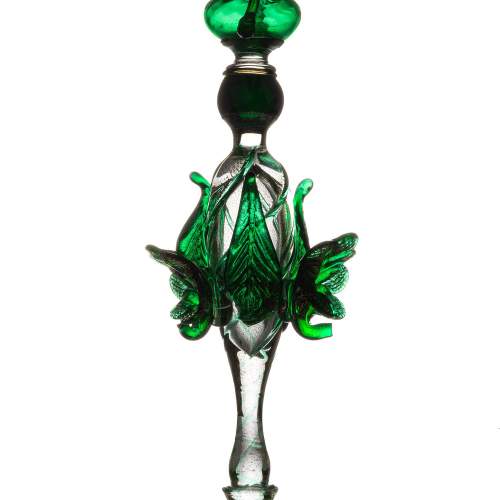 Antique Italian Murano Green Glass Goblet image-3