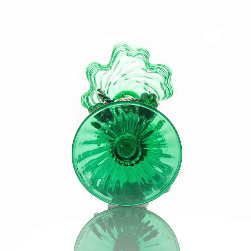 Antique Italian Murano Green Glass Goblet image-6