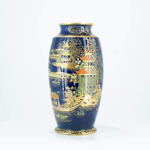 A Vintage Carlton Ware Barge Pattern Vase image-1