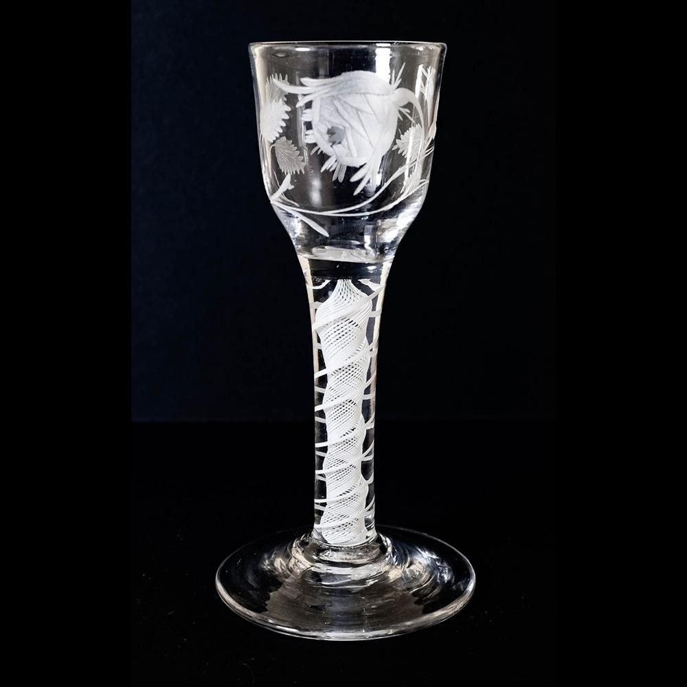 George II c1740/1745 Jacobite Wine Glass (Treason Glass) - Antique ...