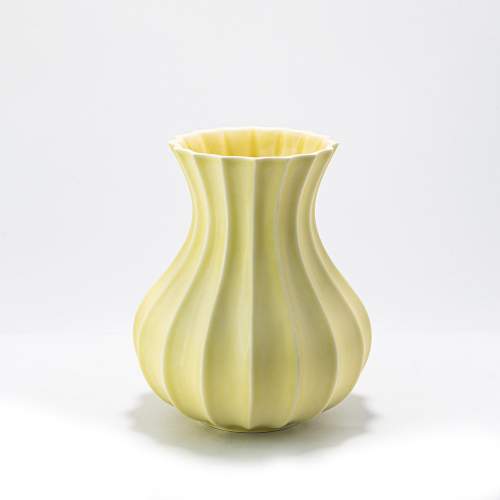 Vintage Swedish Ceramic Vase by Pia Ronndahl for Rorstrand - Yellow image-2