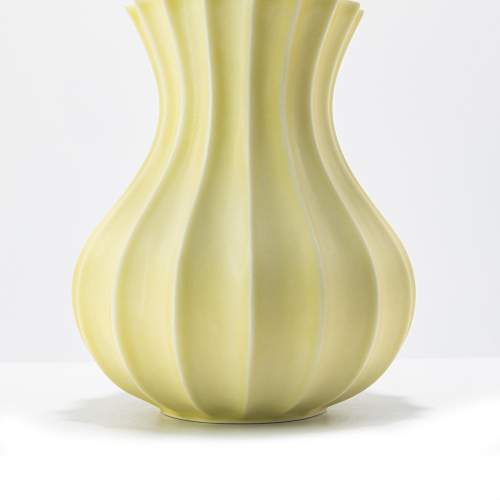 Vintage Swedish Ceramic Vase by Pia Ronndahl for Rorstrand - Yellow image-5
